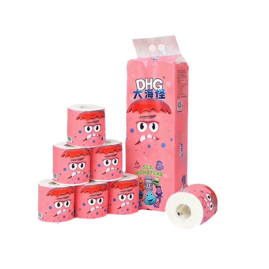 大海怪粉色系列卷纸